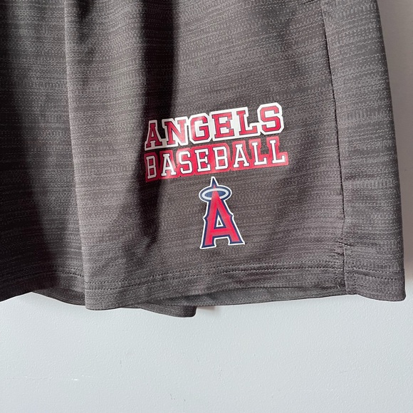MLB Los Angeles Angels baseball athletic gray shorts S - Picture 2 of 5
